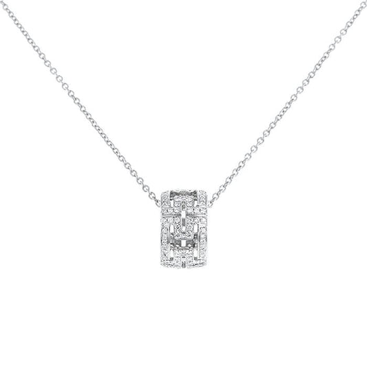 [Valéa jewellery]PARENTESI NECKLACE SILVER DIAMOND