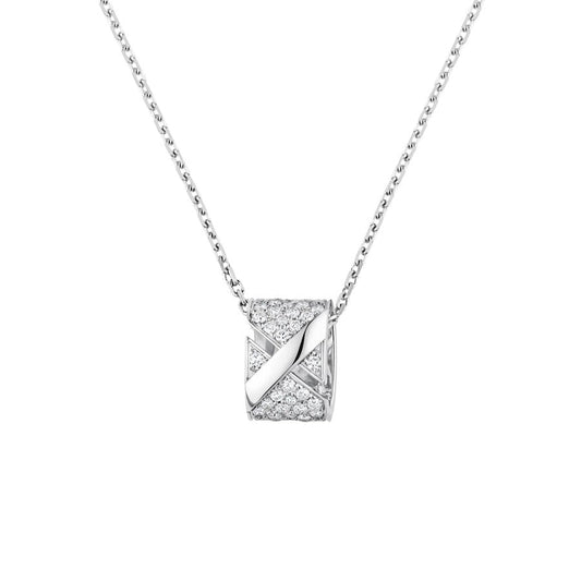 [Valéa jewellery]LIENS EVIDENCE DIAMOND PAVED NECKLACE