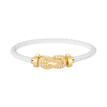 [Valéa jewellery]CHANCE LARGE 8 FIGURE BUCKLE HALF DIAMOND BRACELET GOLD