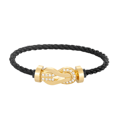 [Valéa jewellery]CHANCE LARGE 8 FIGURE BUCKLE HALF DIAMOND BRACELET GOLD