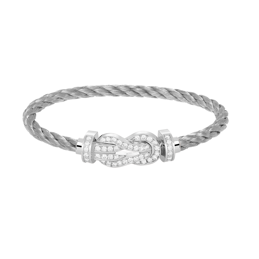 [Valéa jewellery]CHANCE LARGE 8 FIGURE BUCKLE FULL DIAMOND BRACELET SILVER