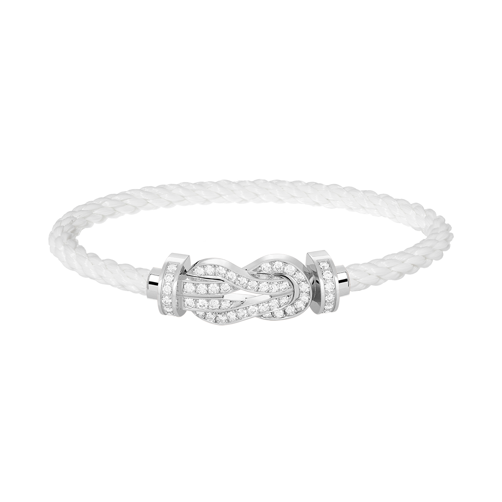 [Valéa jewellery]CHANCE LARGE 8 FIGURE BUCKLE FULL DIAMOND BRACELET SILVER