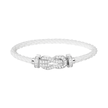 [Valéa jewellery]CHANCE LARGE 8 FIGURE BUCKLE FULL DIAMOND BRACELET SILVER