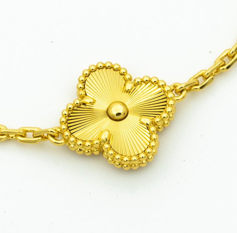 [Valéa jewellery]CLOVER BRACELET 5 MOTIFS GOLD DIAMOND