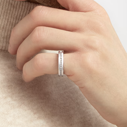 [valéa jewellery]ZERO 1 ONE-BAND PAVED DIAMONDS ON THE SPIRAL RING