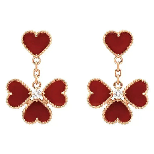 [valéa jewellery]SWEET CLOVER CARNELIAN EARRINGS