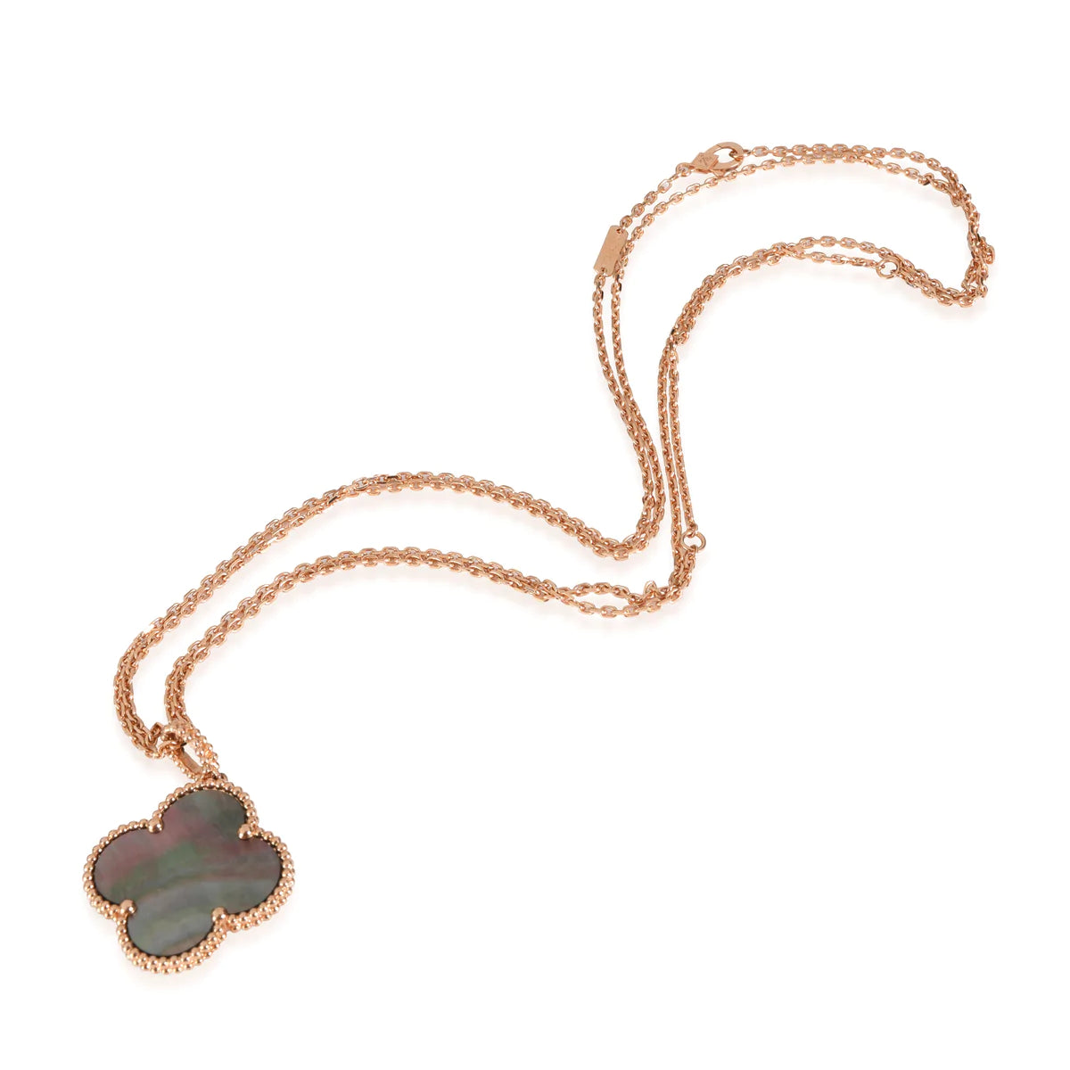 [Valéa jewellery]CLOVER 25MM GOLD DARK MOP BIG CLOVER NECKLACE