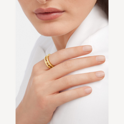 [valéa jewellery]ZERO 1 ONE-BAND WITH OPENWORK LOGO SPIRAL RING