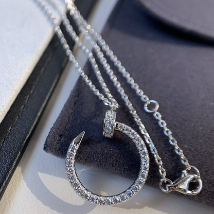 [Valéa jewellery]JUSTE NECKLACE SILVER DIAMONDS