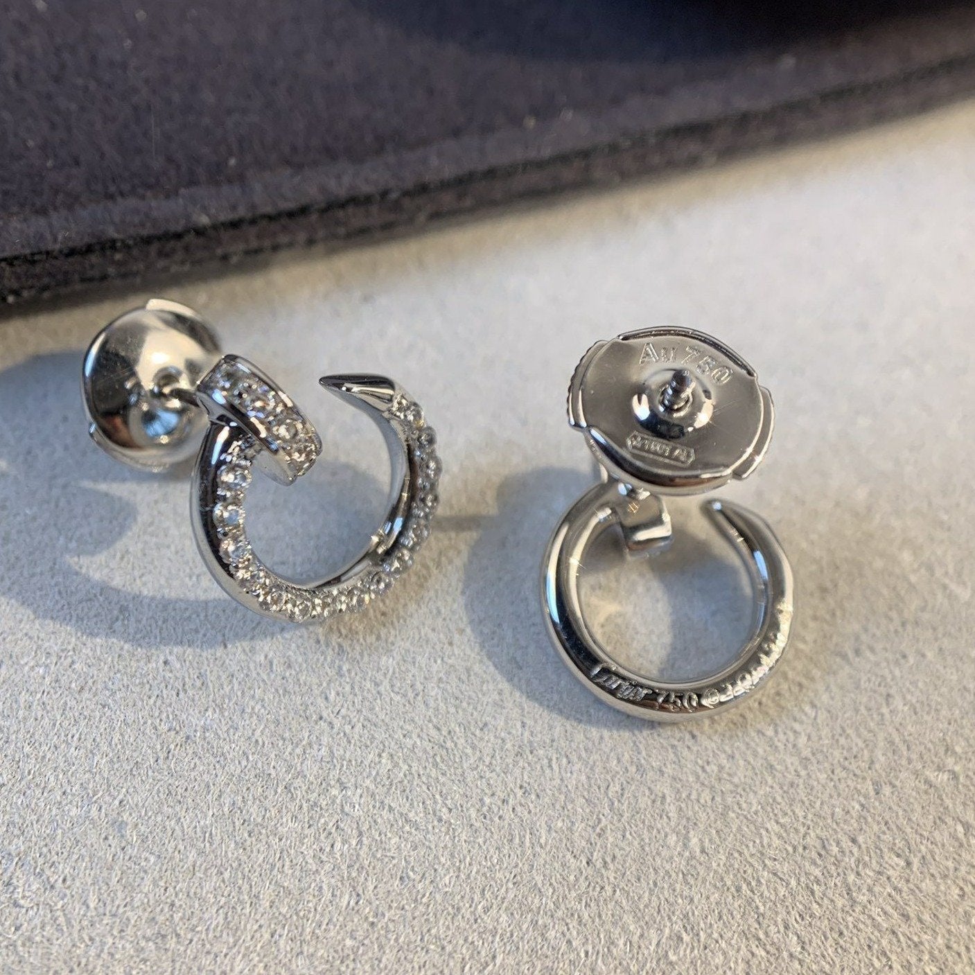 [Valéa jewellery]JUSTE EARRINGS SILVER DIAMONDS