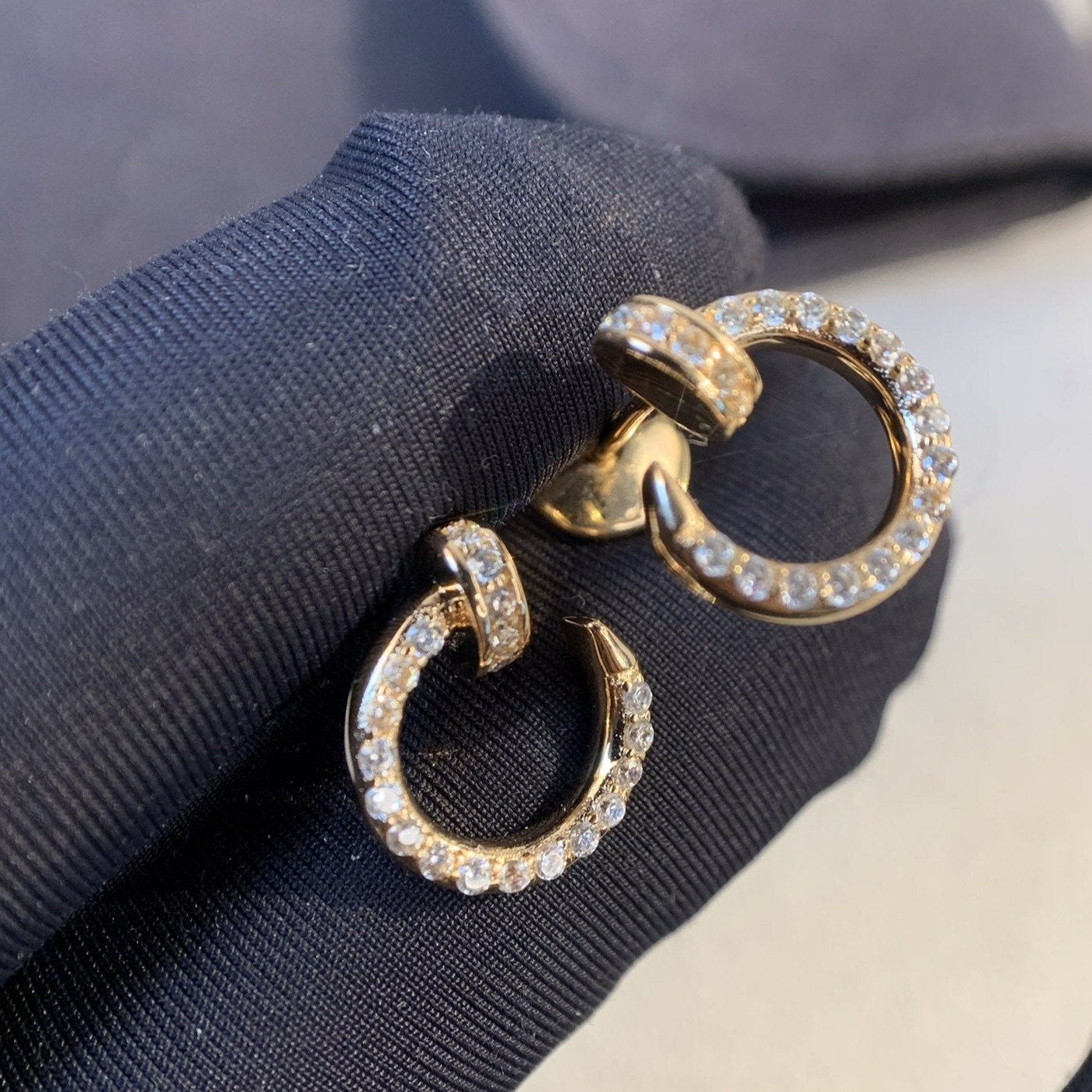 [Valéa jewellery]JUSTE EARRINGS GOLD DIAMONDS