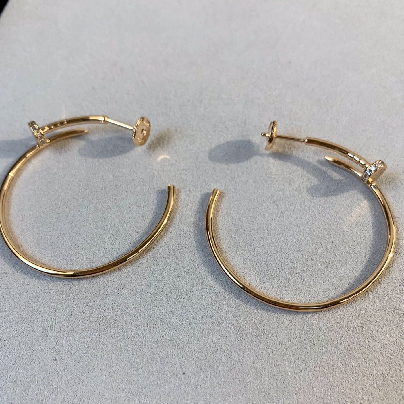 [Valéa jewellery]JUSTE EARRINGS GOLD DIAMONDS 1.8MM