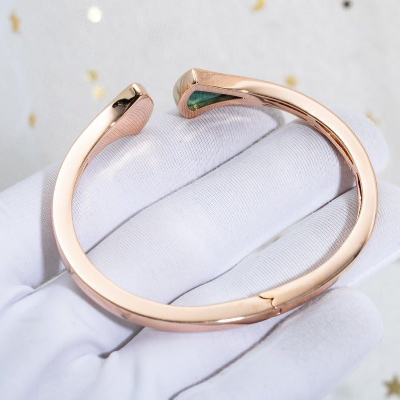 [Valéa jewellery]DREAM BRACELET OPEN MALACHITE PINK GOLD