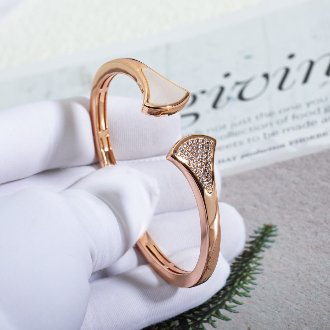 [Valéa jewellery]DREAM BRACELET OPEN PINK GOLD MOP DIAMOND