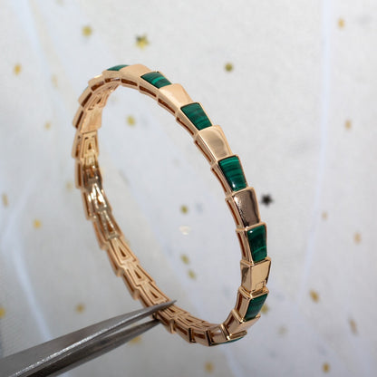 [Valéa jewellery]SERPENTI BRACELET PINK GOLD MALACHITE