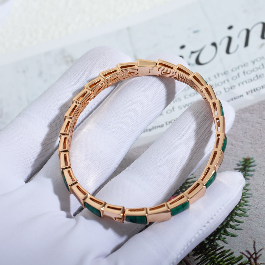 [Valéa jewellery]SERPENTI BRACELET PINK GOLD MALACHITE