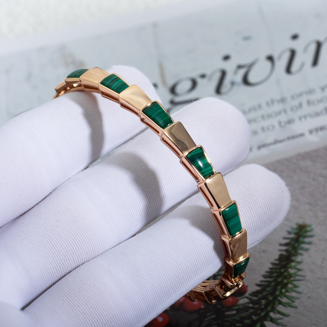 [Valéa jewellery]SERPENTI BRACELET PINK GOLD MALACHITE