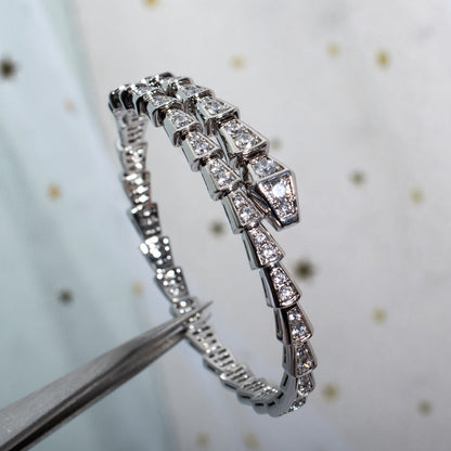 [Valéa jewellery]SERPENTI BRACELET 6MM SILVER DIAMOND