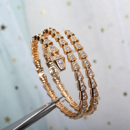 [Valéa jewellery]SERPENTI BRACELET PINK GOLD DIAMOND DOUBLE ROW