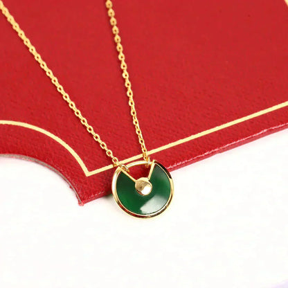 [Valéa jewellery]AMULETTE GOLD MALACHITE NECKLACE