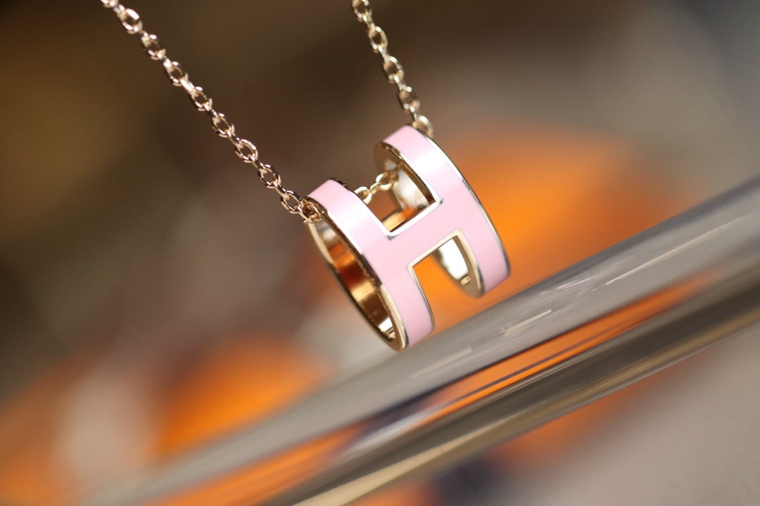 [Valéa jewellery]POP H PEDANT PINK GOLD