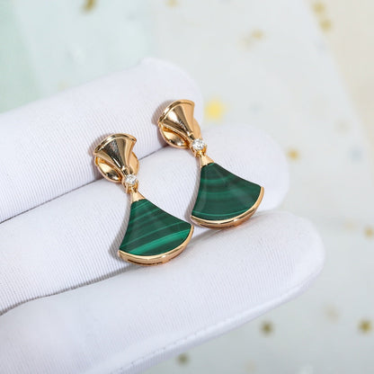 [Valéa jewellery]DREAM MALACHITE PINK GOLD EARRINGS