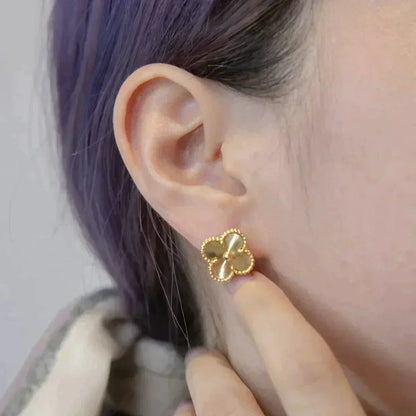 [Valéa jewellery]CLOVER MEDIUM 1 MOTIFS LASER EARRINGS