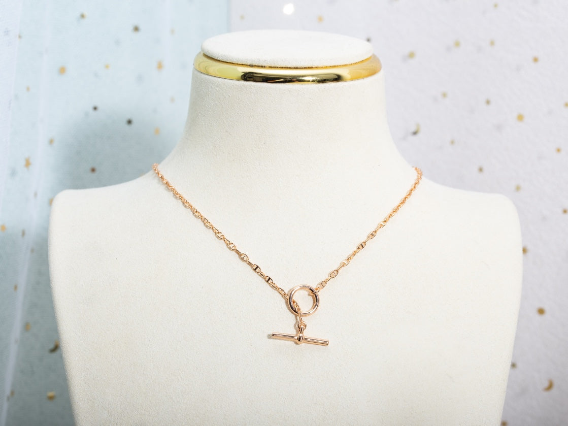 [Valéa jewellery]ECHAPPEE NECKLACE PINK GOLD