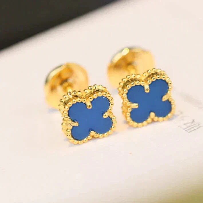 [Valéa jewellery]CLOVER MINI 9.5MM TURQUOISE EARRINGS