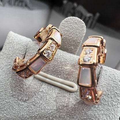 [valéa jewellery]SERPENTI MOP PINK GOLD EARRINGS