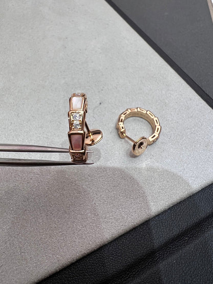 [valéa jewellery]SERPENTI MOP PINK GOLD EARRINGS