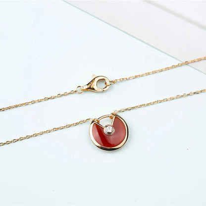 [Valéa jewellery]AMULETTE GOLD CARNELIAN ONYX NECKLACE