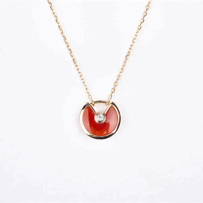 [Valéa jewellery]AMULETTE GOLD CARNELIAN ONYX NECKLACE