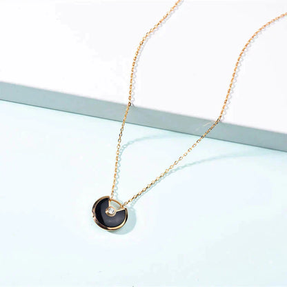 [Valéa jewellery]AMULETTE GOLD CARNELIAN ONYX NECKLACE