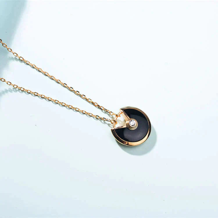 [Valéa jewellery]AMULETTE GOLD CARNELIAN ONYX NECKLACE