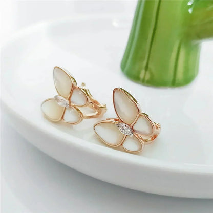 [Valéa jewellery]BUTTERFLY MOP DIAMOND EARRINGS