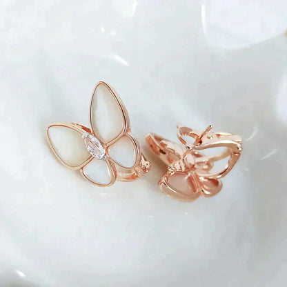 [Valéa jewellery]BUTTERFLY MOP DIAMOND EARRINGS