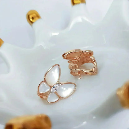 [Valéa jewellery]BUTTERFLY MOP DIAMOND EARRINGS