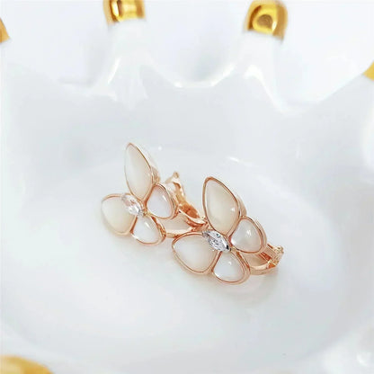 [Valéa jewellery]BUTTERFLY MOP DIAMOND EARRINGS