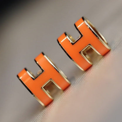 [Valéa jewellery]MINI POP H EARRINGS ORANGE