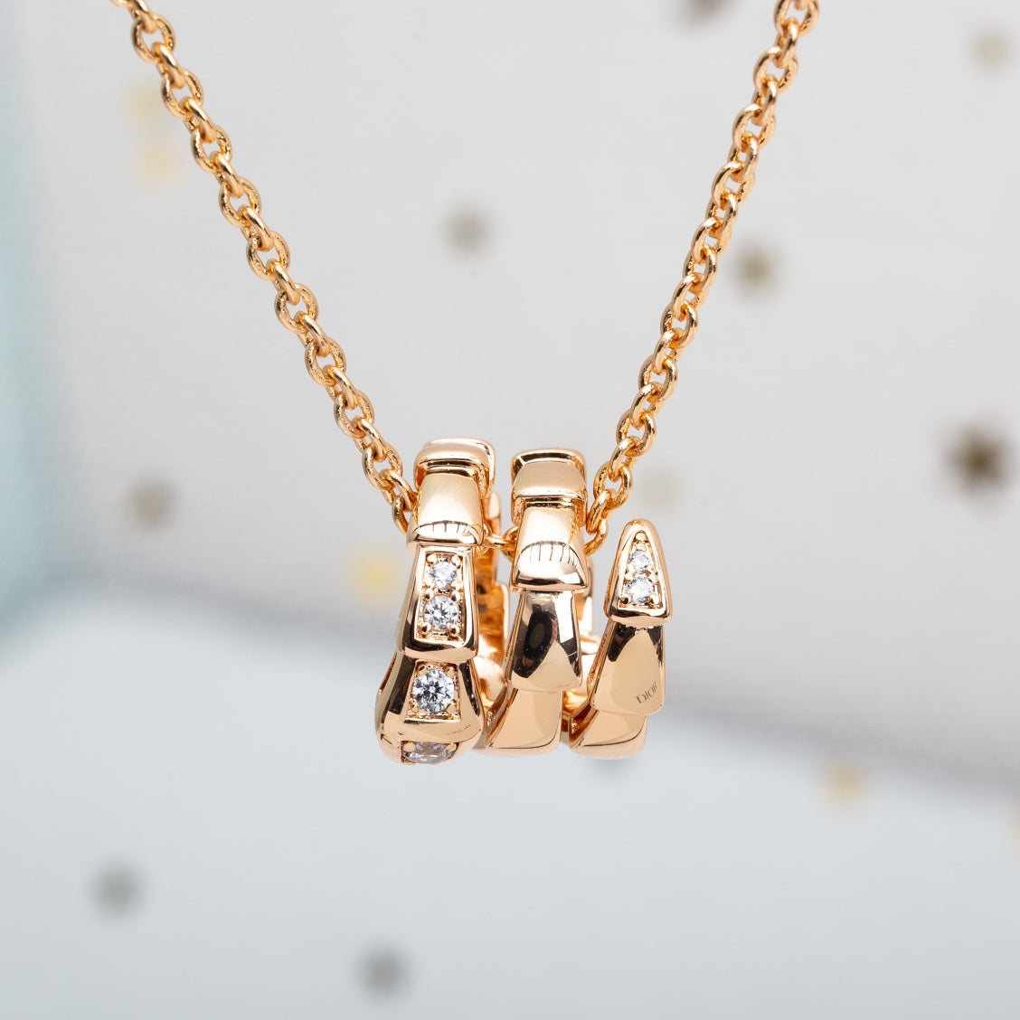 [valéa jewellery]SERPENTI PINK GOLD NECKLACE DIAMOND