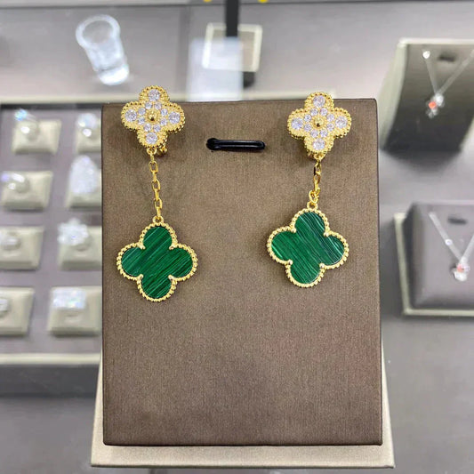 [Valéa jewellery]CLOVER  2 MOTIFS  DIAMOND  EARRINGS (MULTIPLE CHOICESç´