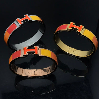 [Valéa jewellery]H BRACELET ORANGE RAINBOW CERAMIC