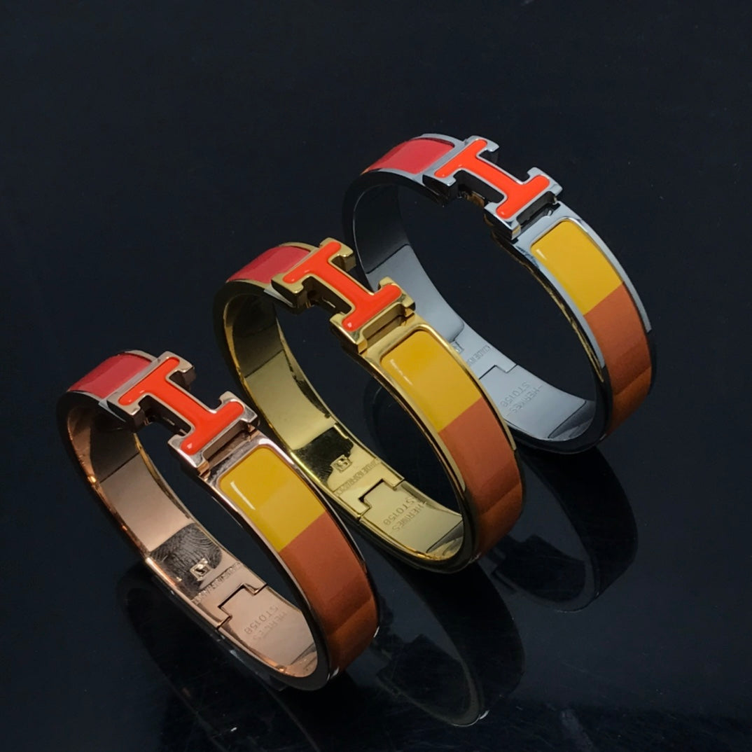 [Valéa jewellery]H BRACELET ORANGE RAINBOW CERAMIC