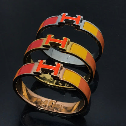 [Valéa jewellery]H BRACELET ORANGE RAINBOW CERAMIC