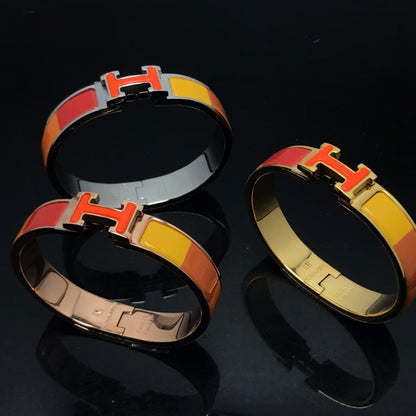 [Valéa jewellery]H BRACELET ORANGE RAINBOW CERAMIC