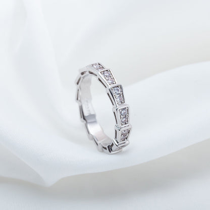 [valéa jewellery]SERPENTI RING SILVER DIAMOND PAVED 3MM