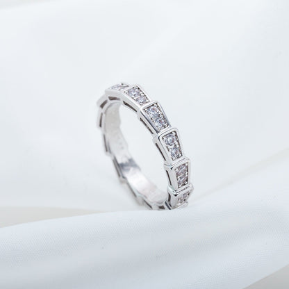 [valéa jewellery]SERPENTI RING SILVER DIAMOND PAVED 3MM