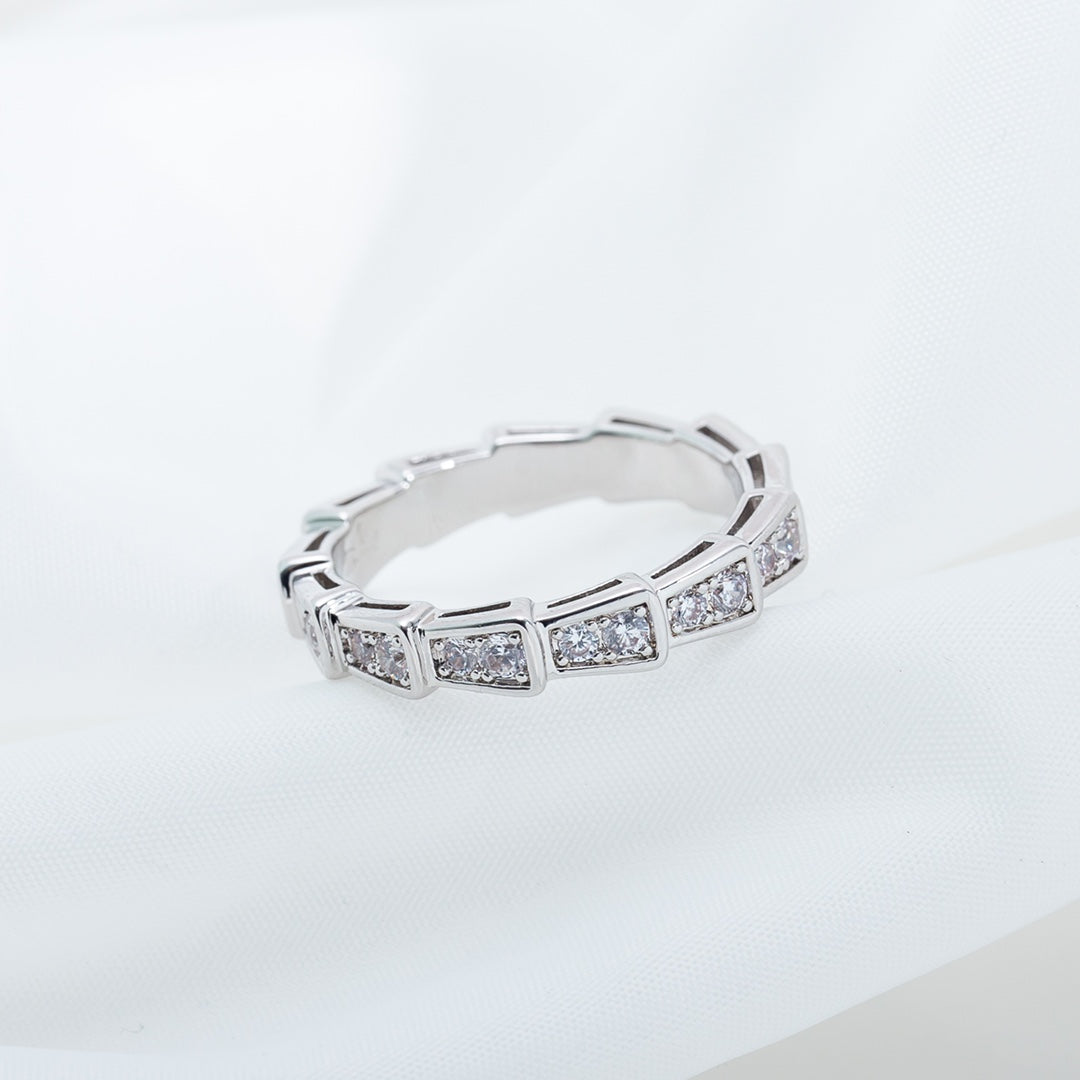 [valéa jewellery]SERPENTI RING SILVER DIAMOND PAVED 3MM