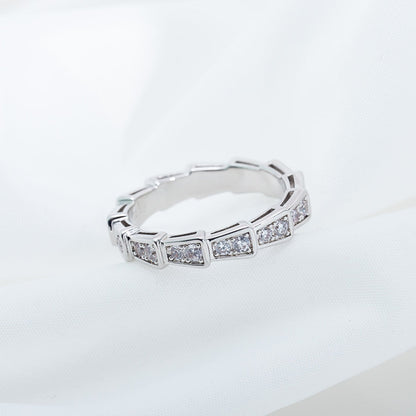 [valéa jewellery]SERPENTI RING SILVER DIAMOND PAVED 3MM